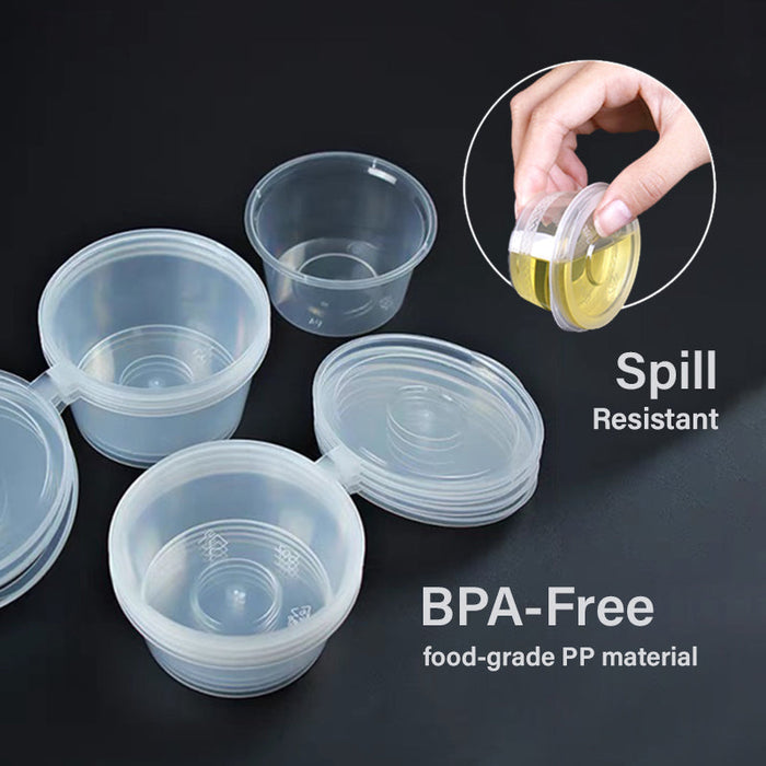 3oz Plastic Sauce Cup with Lid (1000pcs)