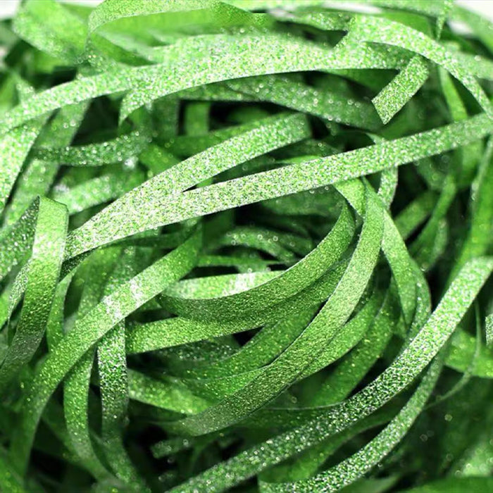 Glitter Green Raffia Shredded Paper (100g)