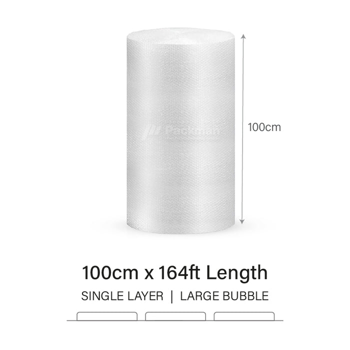 100cm x 164ft Single Layer Bubble Wrap (1 roll)