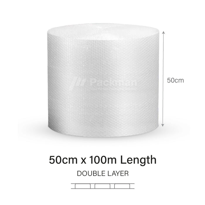 50cm x 100m Double Layer Bubble Wrap (2rolls)