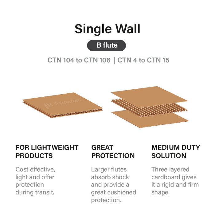 CTN 4 - 35 x 19 x 23cm - Single Wall (10pcs)