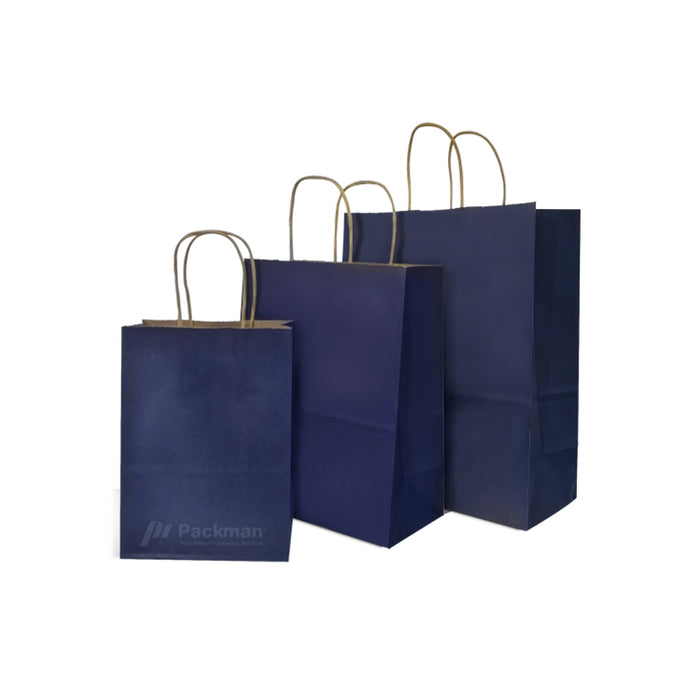 15 x 8 x 21cm Navy Paper Bag (100pcs)