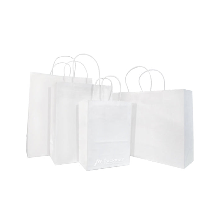 25 x 12 x 32cm White Paper Bag (100pcs)