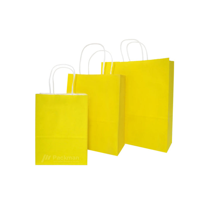 21 x 11 x 27cm Yellow Paper Bag (100pcs)