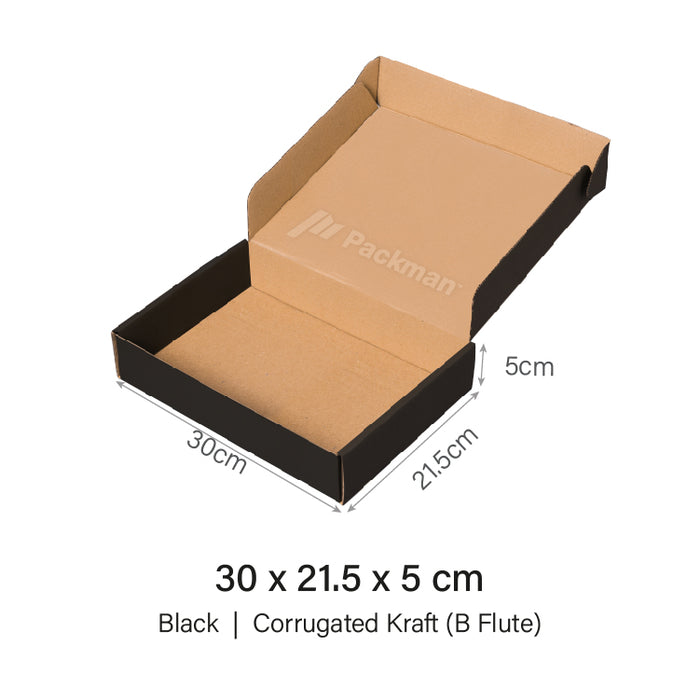 30 x 20.5 x 5cm Black Mailing Box (50pcs)