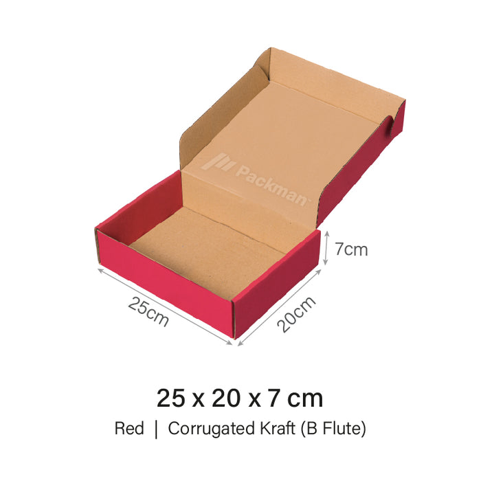 25 x 20 x 7cm Red Mailing Box (50pcs)