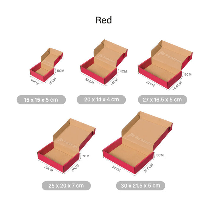 25 x 20 x 7cm Red Mailing Box (50pcs)