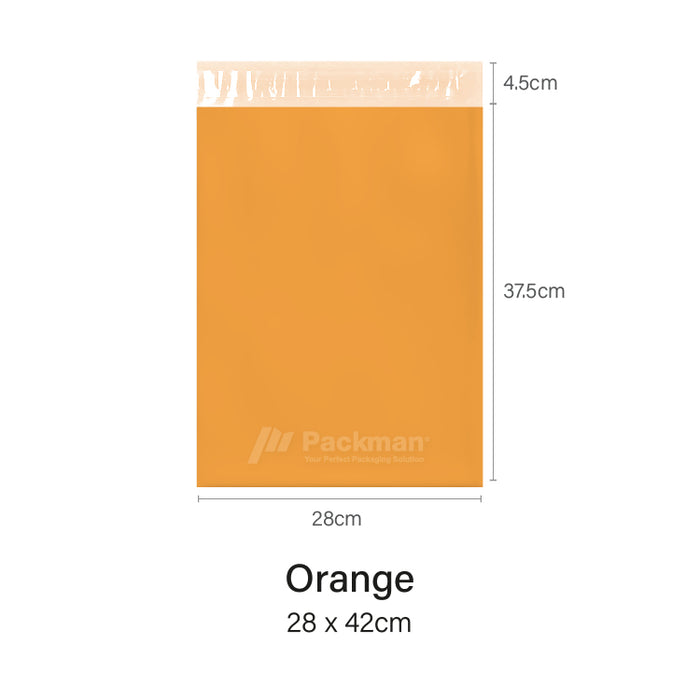 28 x 42cm Orange Poly Mailer (100pcs)