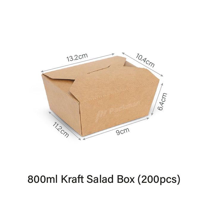 800ml Kraft Salad Box (200pcs)