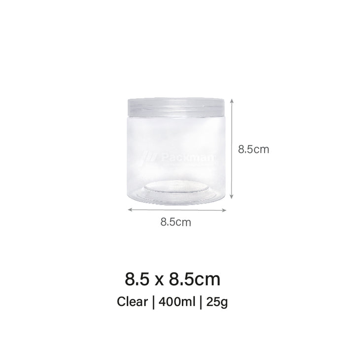 8.5 x 8.5cm Clear Plastic Jar (67pcs)