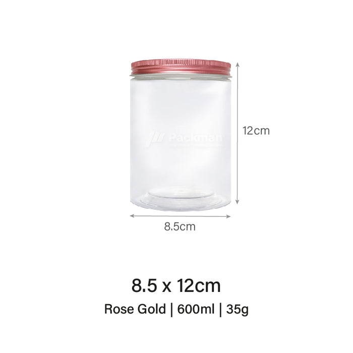8.5 x 12cm Rose Gold Plastic Jar (67pcs)