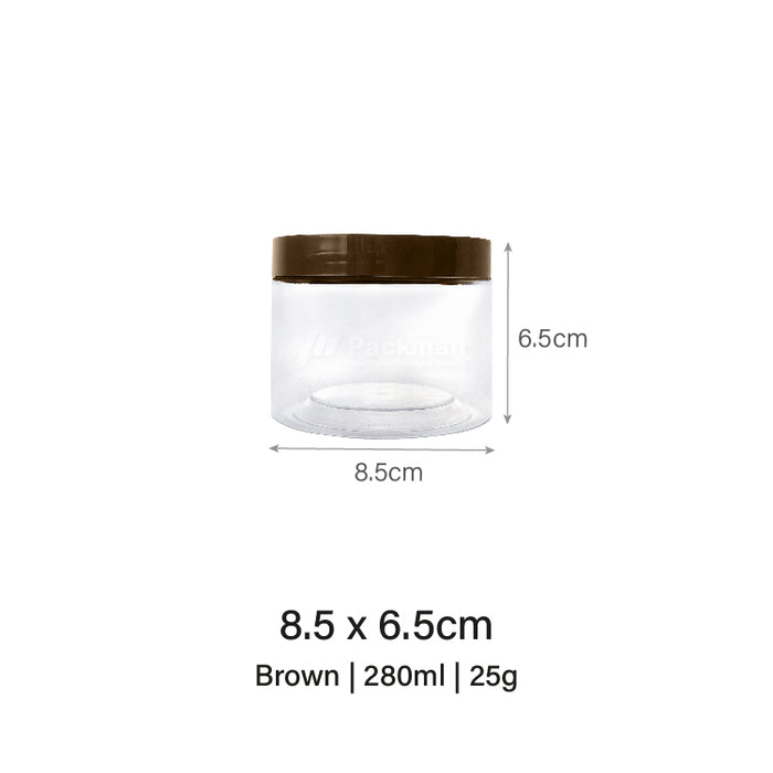 8.5 x 6.5cm Brown Plastic Jar (67pcs)