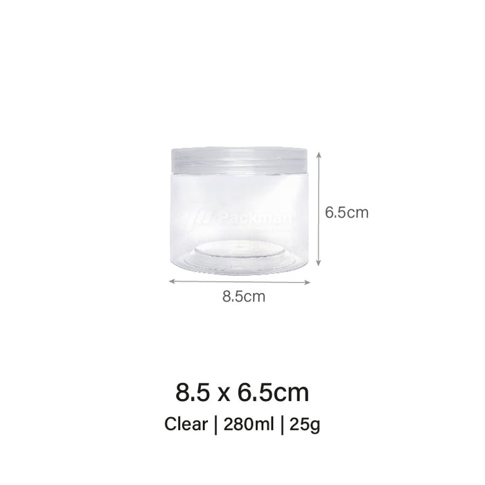 8.5 x 6.5cm Clear Plastic Jar (67pcs)