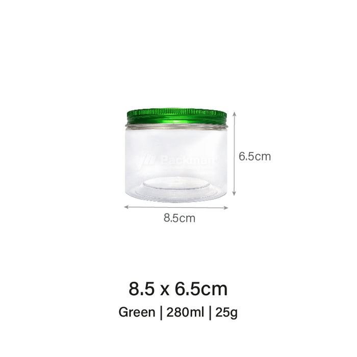 8.5 x 6.5cm Green Plastic Jar (67pcs)