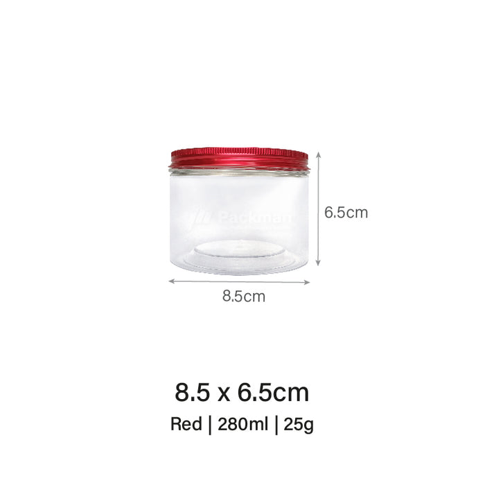 8.5 x 6.5cm Red Plastic Jar (67pcs)