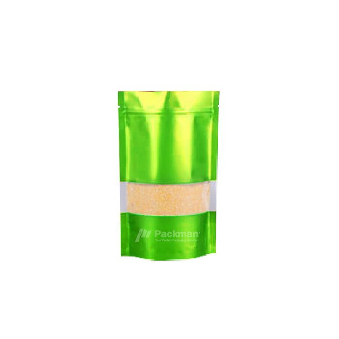 14 x 20cm Chrome Green Standing Pouch (100pcs)