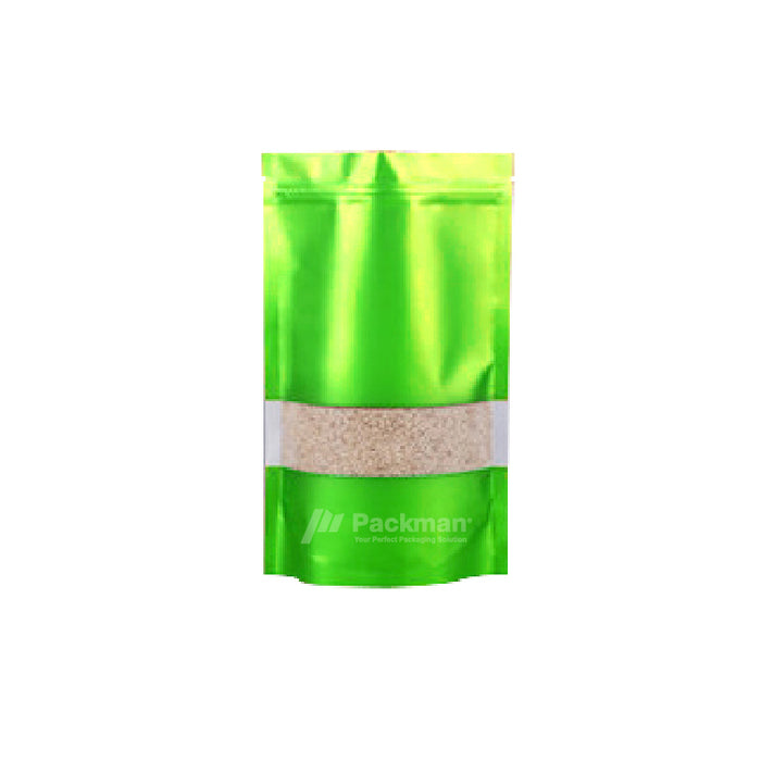 16 x 24cm Chrome Green Standing Pouch (100pcs)