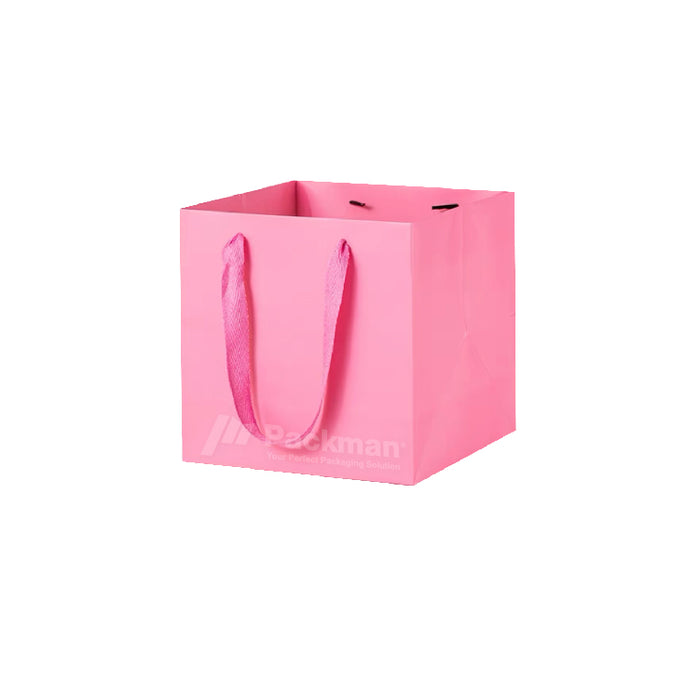 25 x 25 x 25cm Square Pink Paper Bag (100pcs)