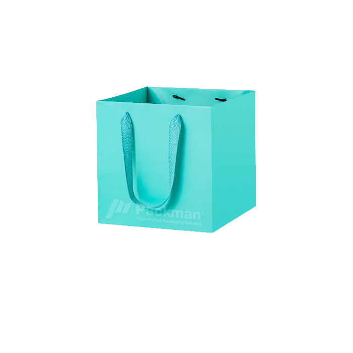 20 x 20 x 20cm Square Turquoise Paper Bag (100pcs)