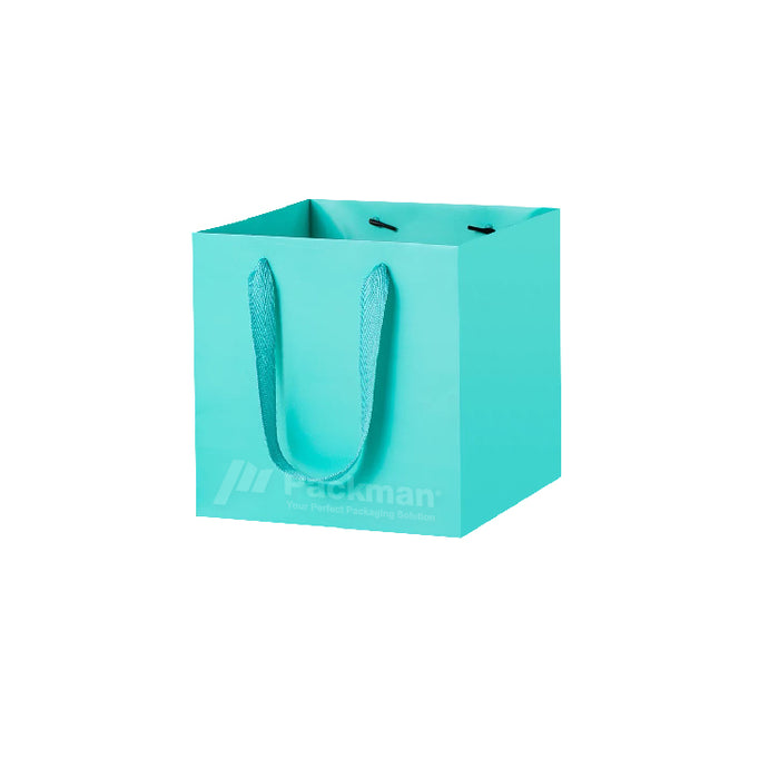 25 x 25 x 25cm Square Turquoise Paper Bag (100pcs)