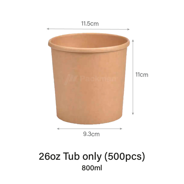 26oz Kraft Soup Tub (500pcs)