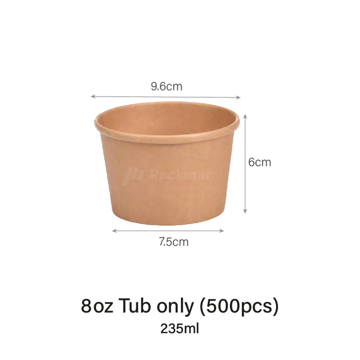 8oz Kraft Soup Tub (500pcs)