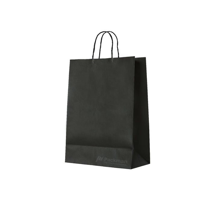 25 x 12 x 32cm Black Paper Bag (100pcs)