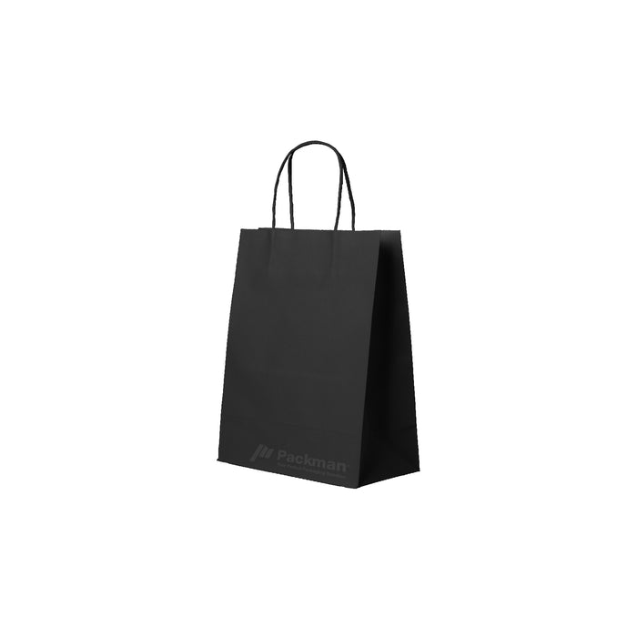 15 x 8 x 21cm Black Paper Bag (100pcs)