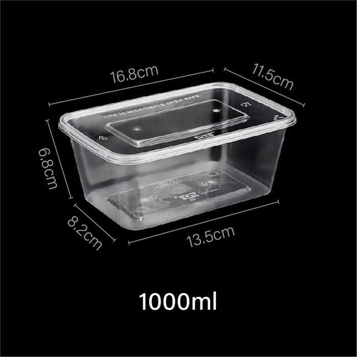 1000ml Disposable Plastic Lunch Box (300pcs)