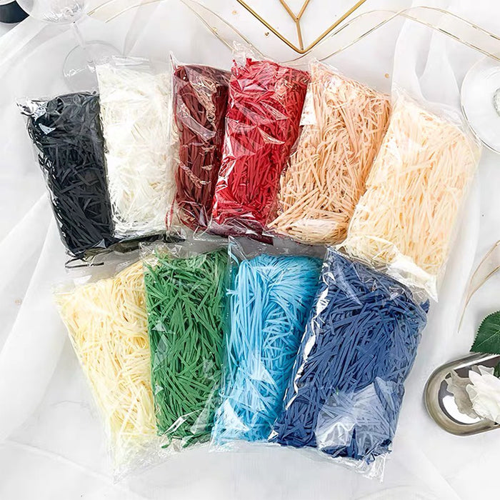 Glitter Green Raffia Shredded Paper (100g)