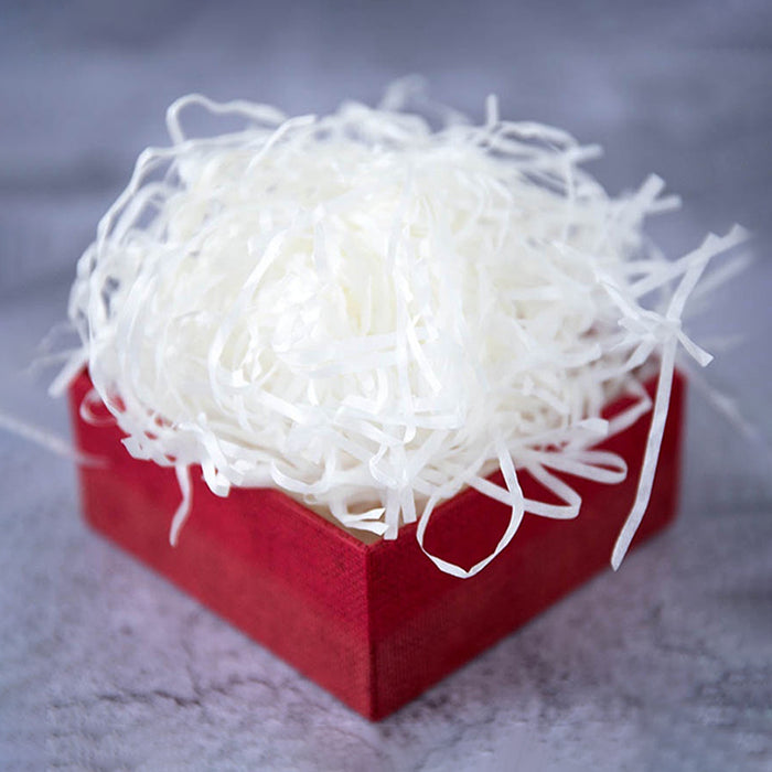 Ivory White Raffia Shredded Paper (100g)