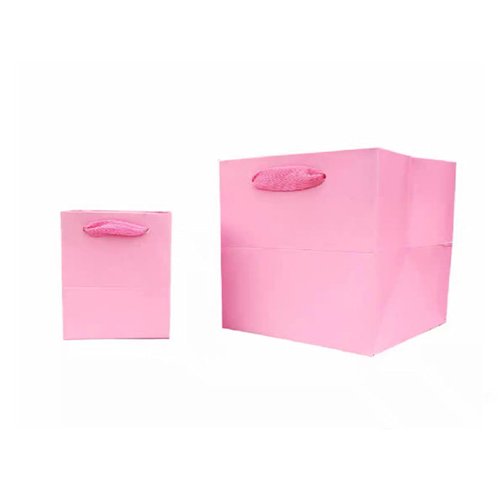 25 x 25 x 25cm Square Pink Paper Bag (100pcs)